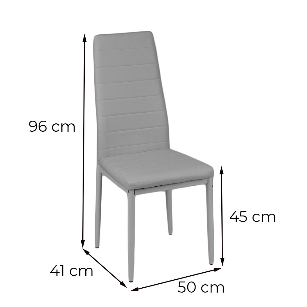 Verna 6+1 étkező garnitúra szürke-szürke