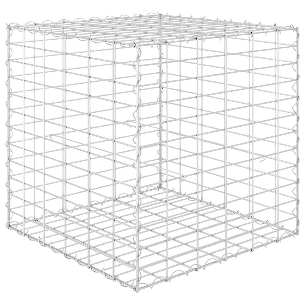 kocka alakú acélhuzal gabion magaságyás 60 x 60 x 60 cm