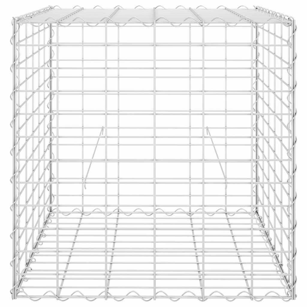 kocka alakú acélhuzal gabion magaságyás 60 x 60 x 60 cm