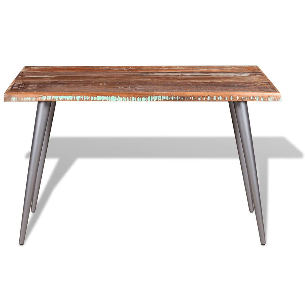 tömör újrahasznosított fa étkezőasztal 120 x 60 x 76 cm tömör újrahasznosított fa étkezőasztal 120 x 60 x 76 cm