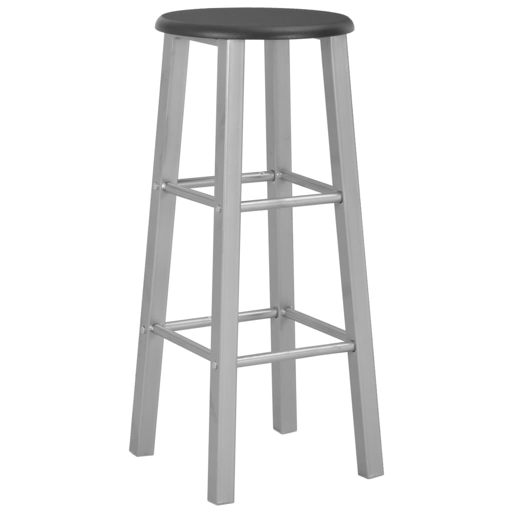 2 db ezüstszínű MDF bárszék 2 db ezüstszínű MDF bárszék