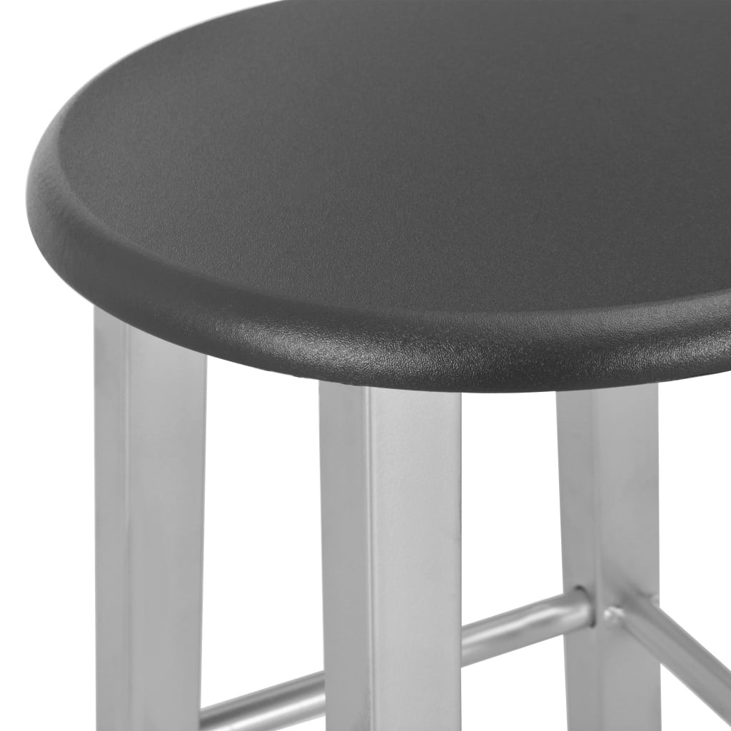 2 db ezüstszínű MDF bárszék 2 db ezüstszínű MDF bárszék