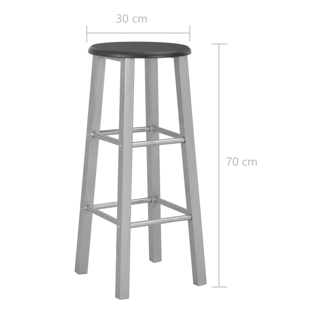 2 db ezüstszínű MDF bárszék 2 db ezüstszínű MDF bárszék