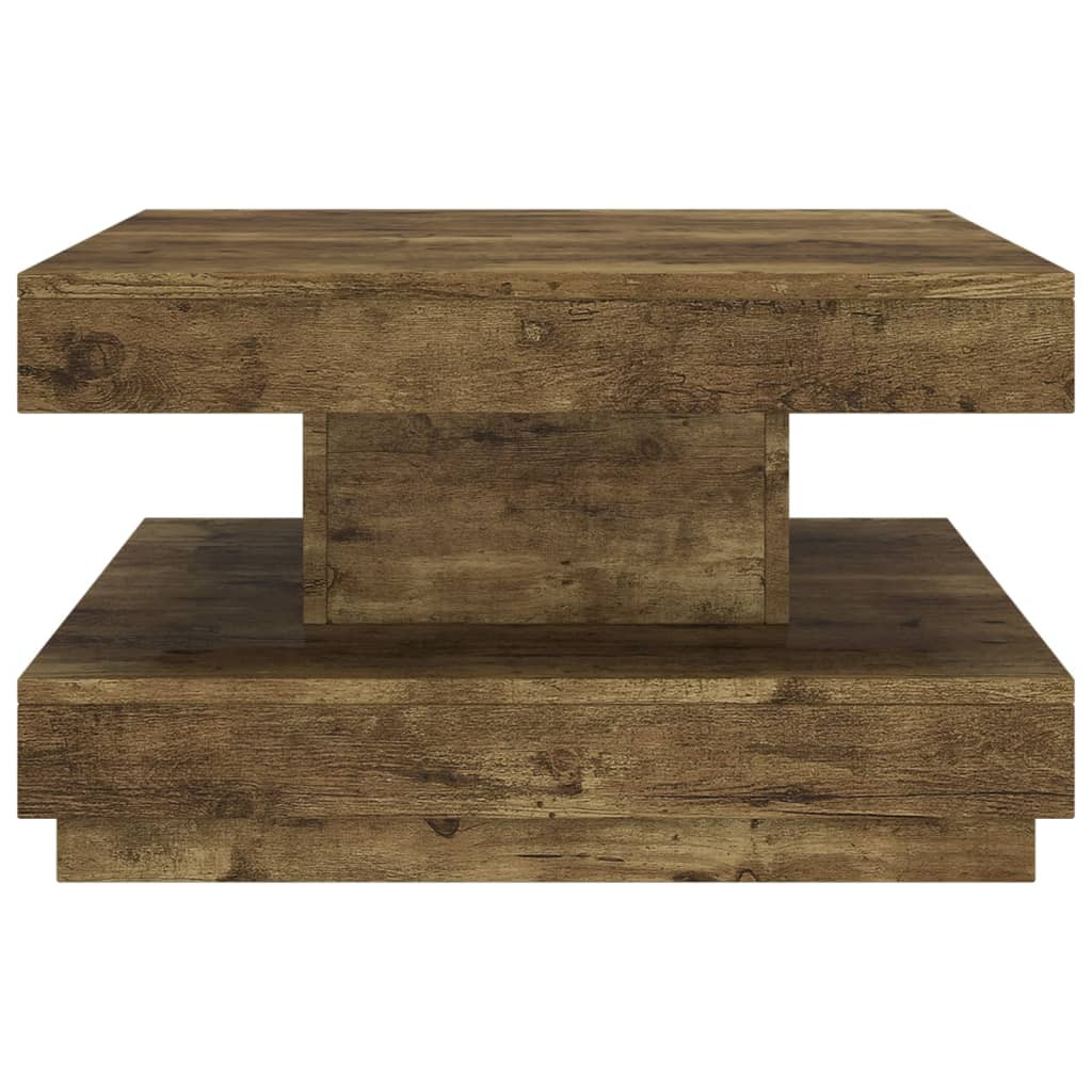 sötétbarna MDF dohányzóasztal 60 x 60 x 35 cm