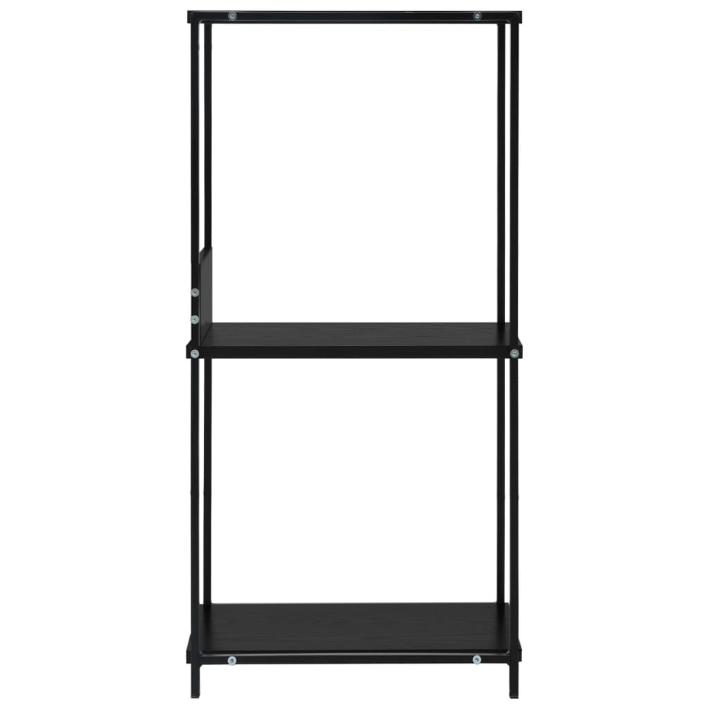 fekete kisméretű álló szerelt fa könyvespolc 33,5x39,6x79,7 cm