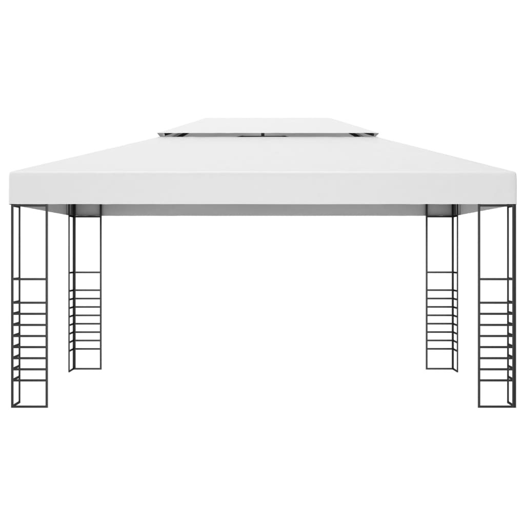 fehér pavilon LED fényfüzérrel 4 x 3 x 2,7 m