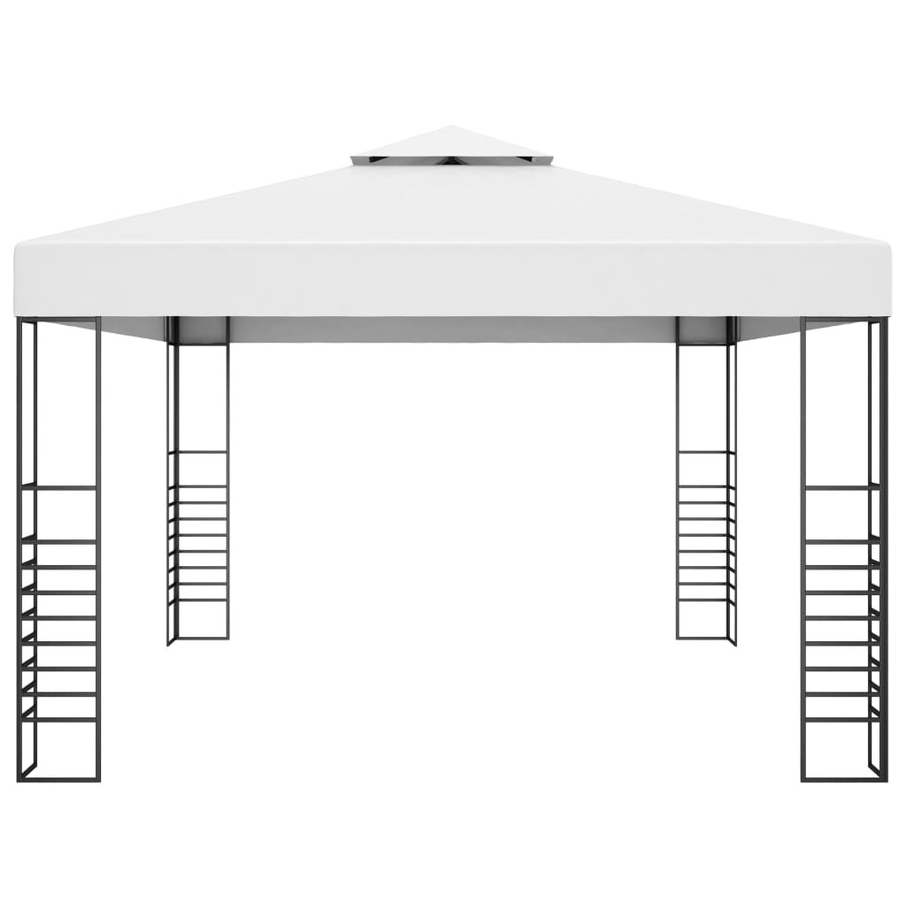 fehér pavilon LED fényfüzérrel 4 x 3 x 2,7 m