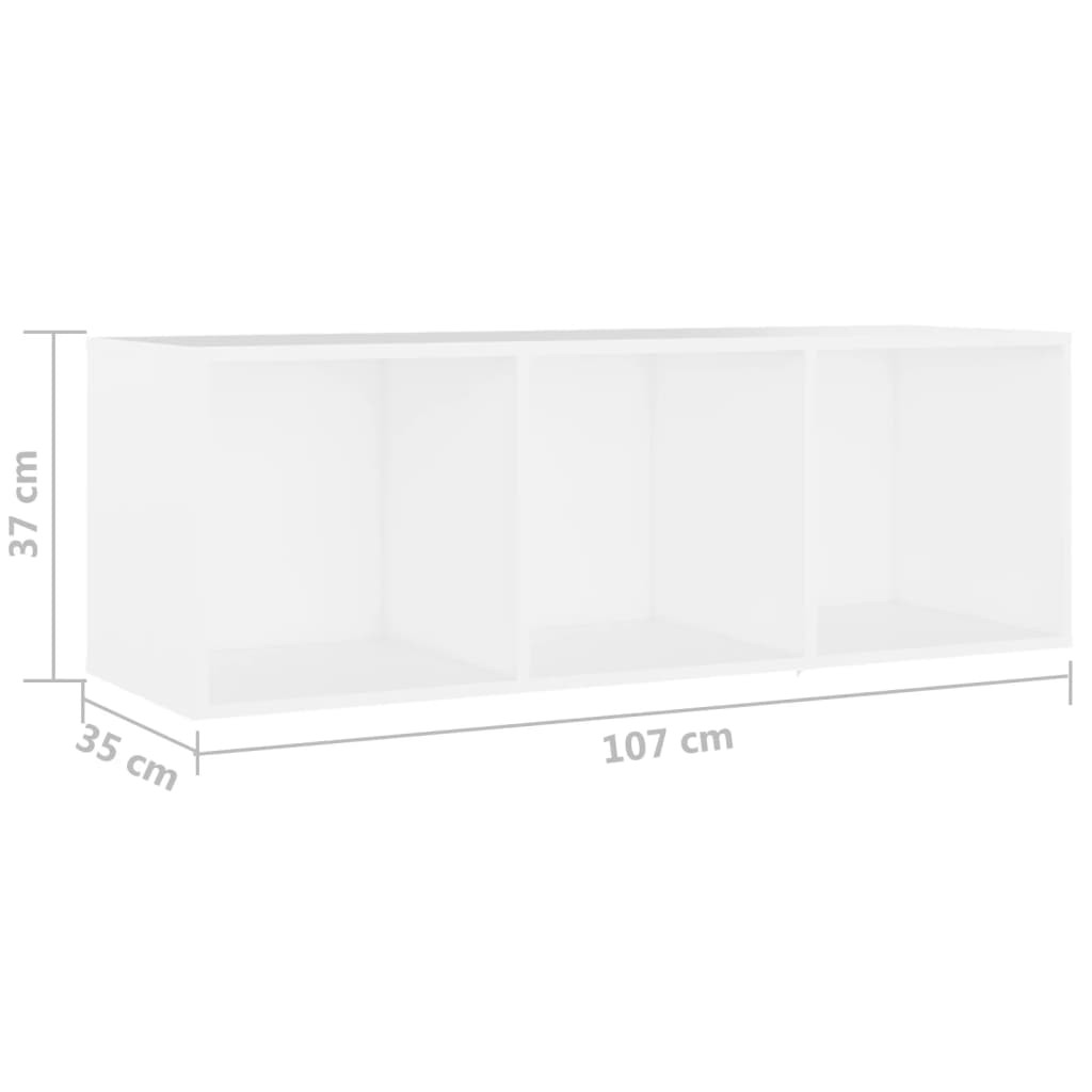 3 db fehér szerelt fa TV-szekrény 107 x 35 x 37 cm