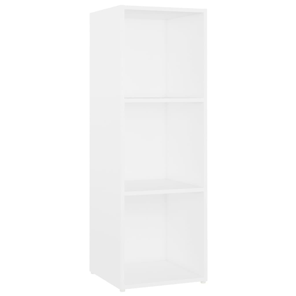 4 db fehér szerelt fa TV-szekrény 107 x 35 x 37 cm