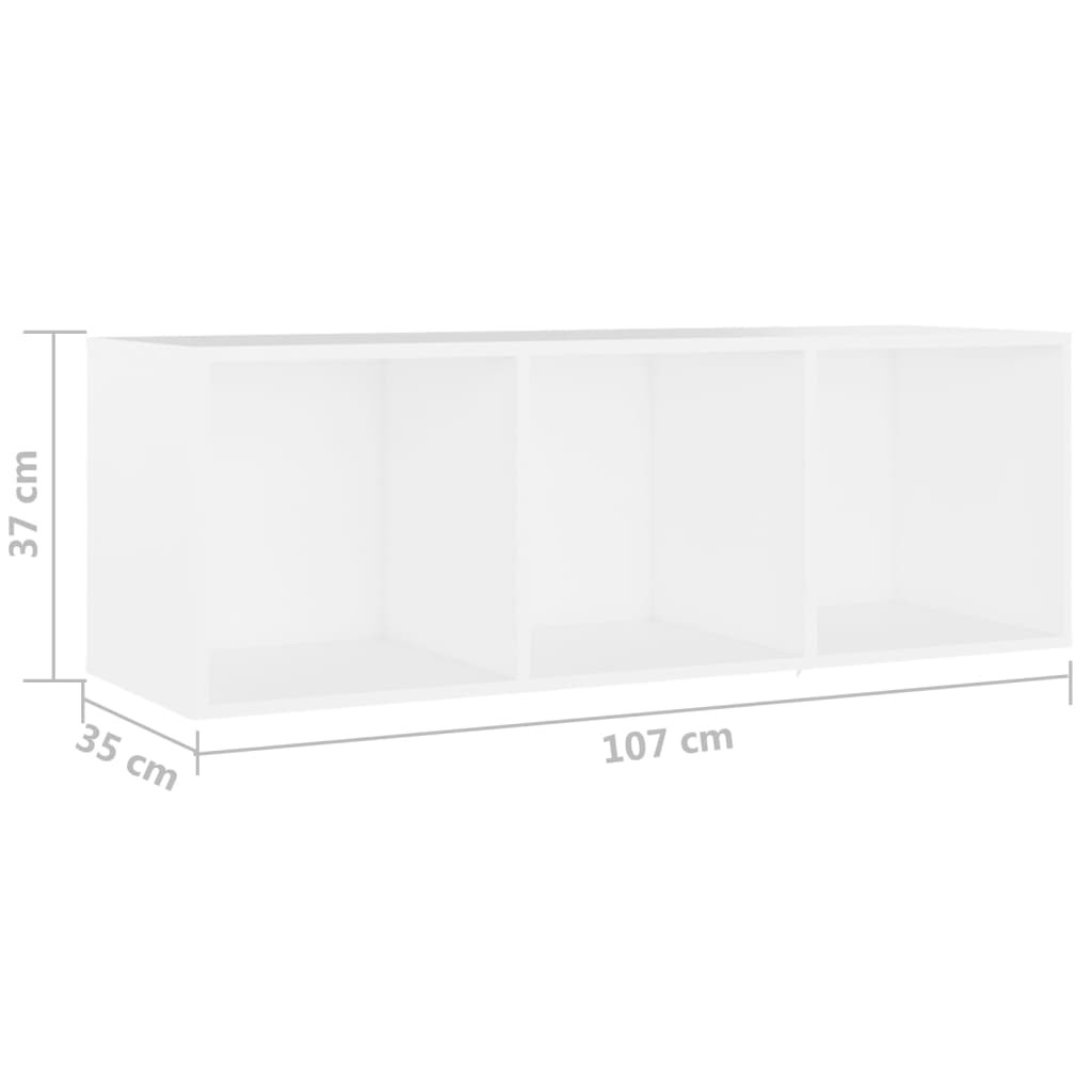 4 db fehér szerelt fa TV-szekrény 107 x 35 x 37 cm