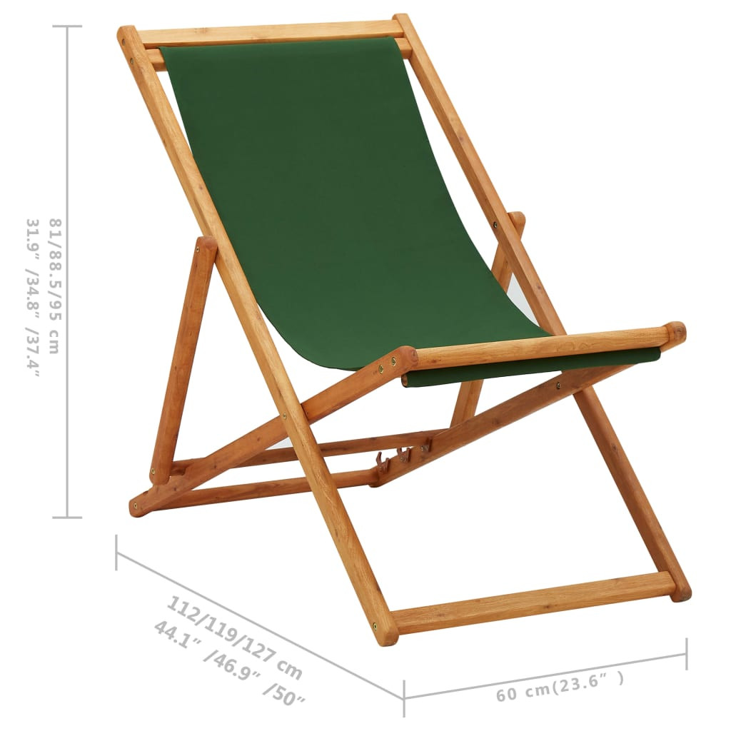 zöld eukaliptuszfa és szövet összecsukható strandszék zöld eukaliptuszfa és szövet összecsukható strandszék
