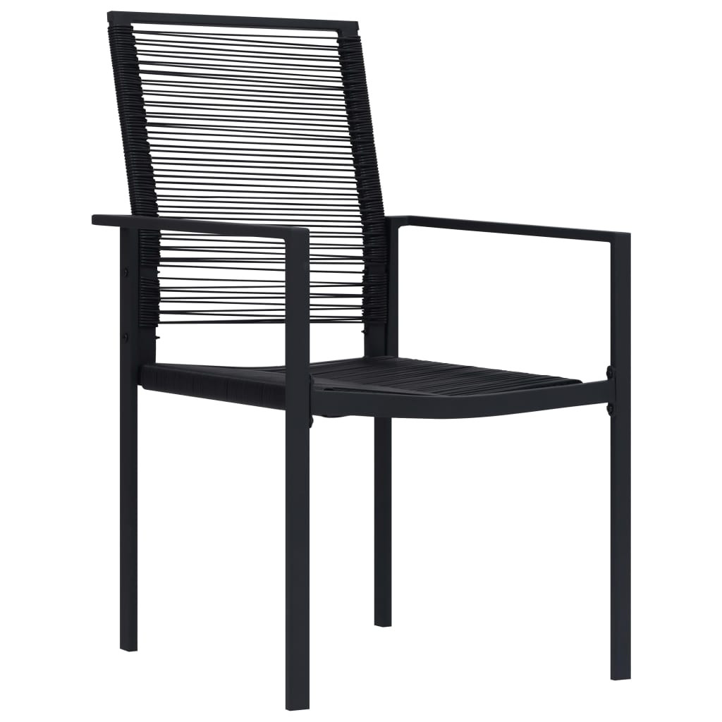 4 db fekete PVC rattan kerti szék