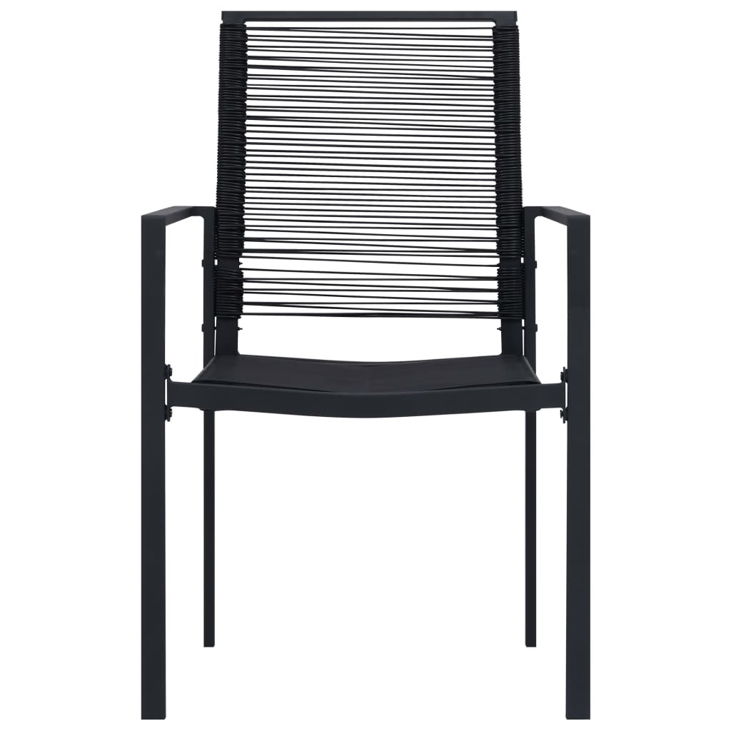 4 db fekete PVC rattan kerti szék