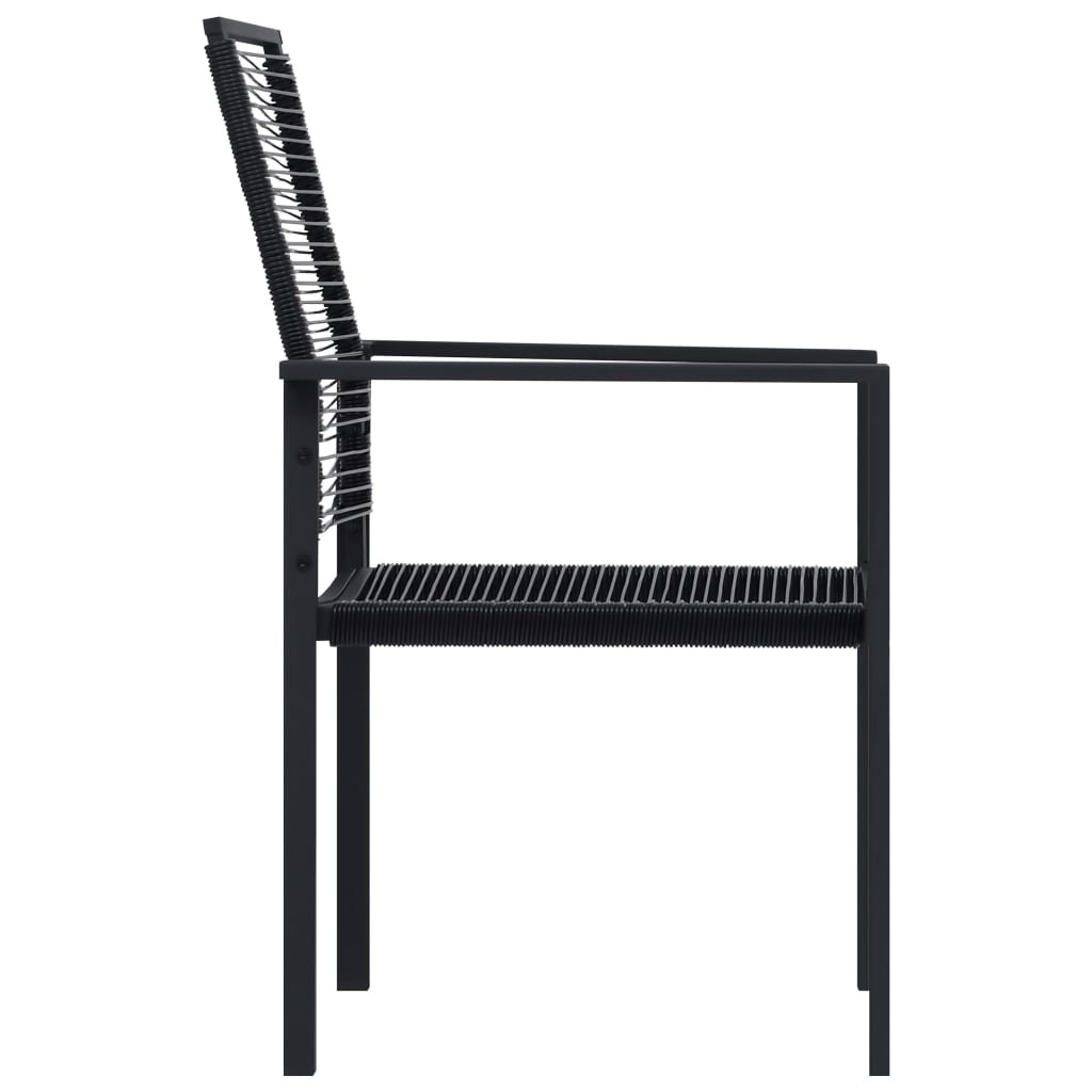 4 db fekete PVC rattan kerti szék