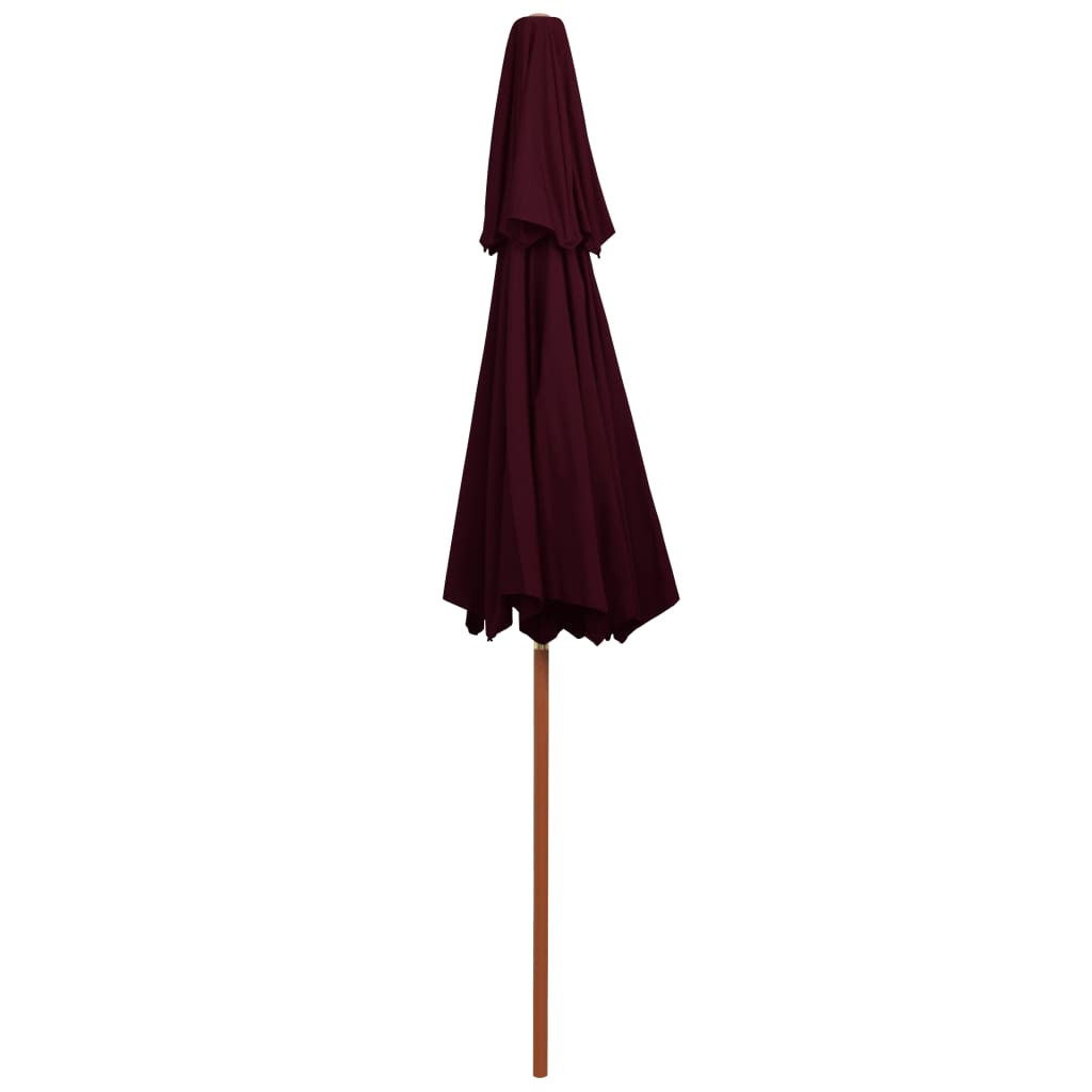 bordóvörös kétszintes napernyő farúddal 270 cm