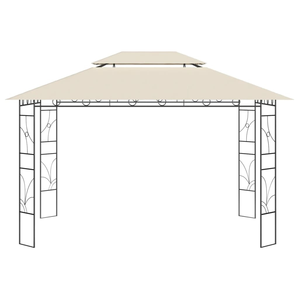 krémszínű pavilon 4 x 3 x 2,7 m 160 g/m²