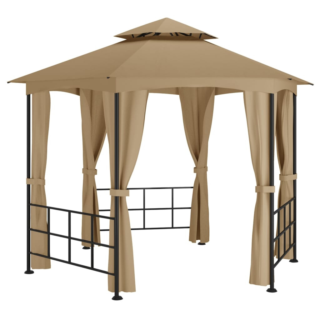 tópszínű pavilon oldalfalakkal 3,1 x 2,7 m