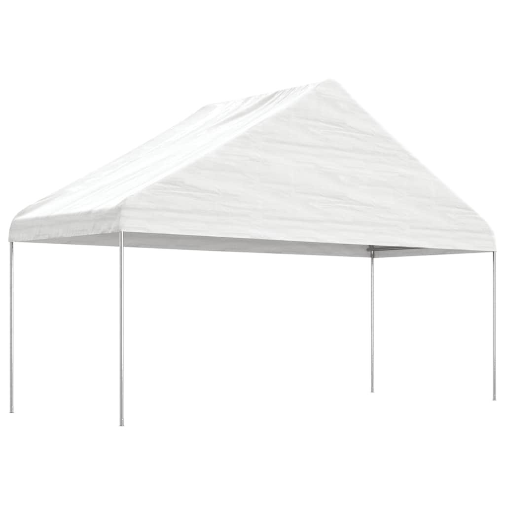 vidaXL fehér polietilén pavilon tetővel 4,46 x 5,88 x 3,75 m