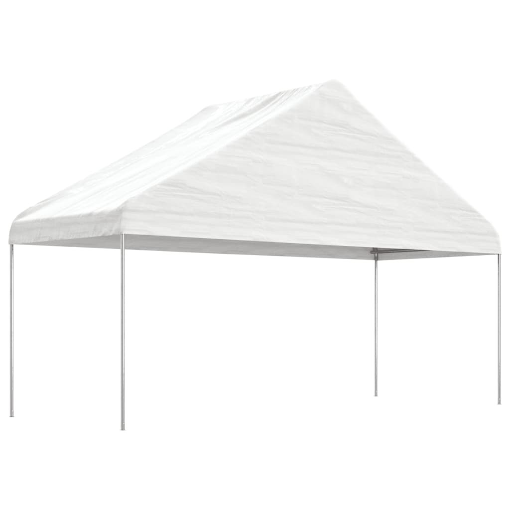 vidaXL fehér polietilén pavilon tetővel 8,92 x 5,88 x 3,75 m
