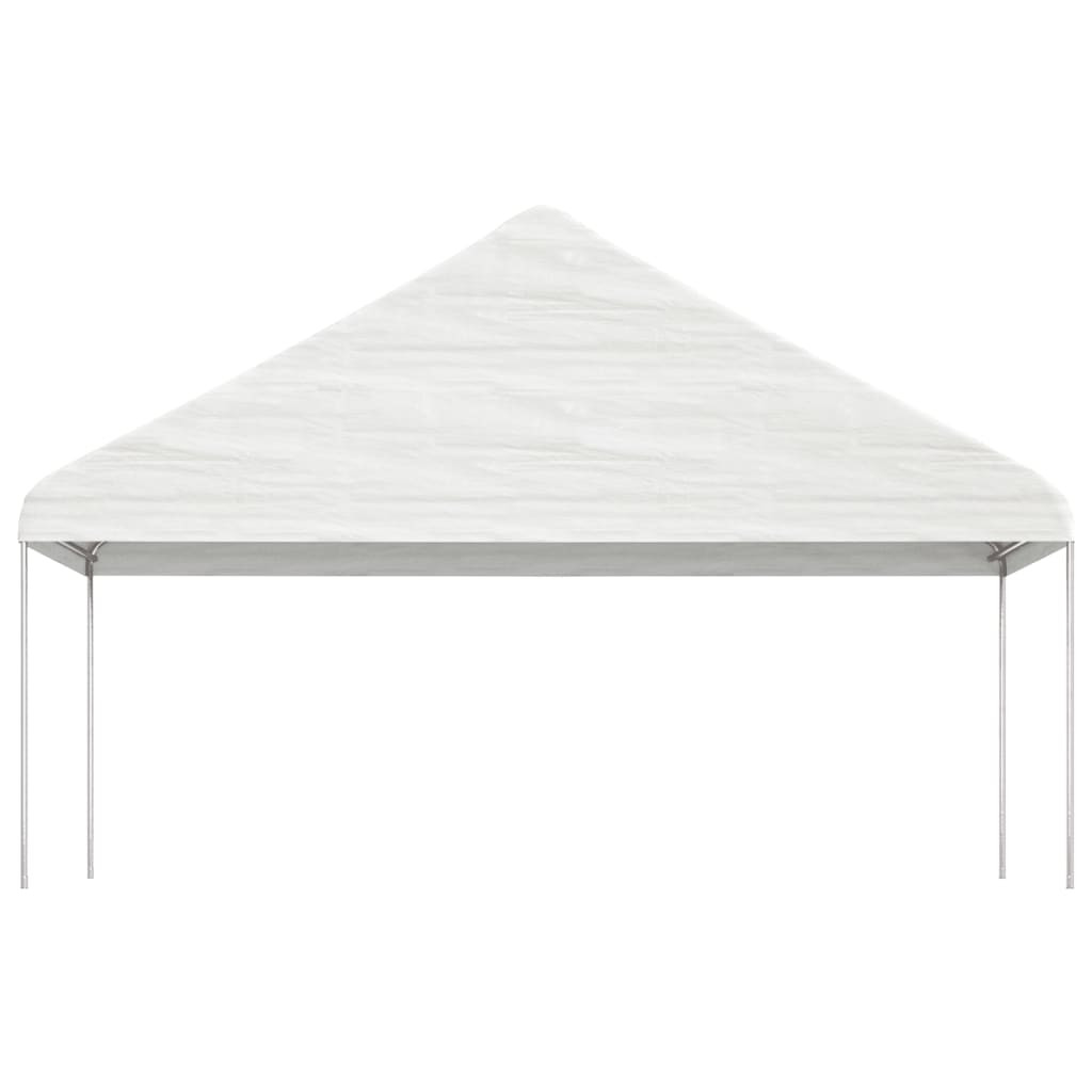 vidaXL fehér polietilén pavilon tetővel 8,92 x 5,88 x 3,75 m