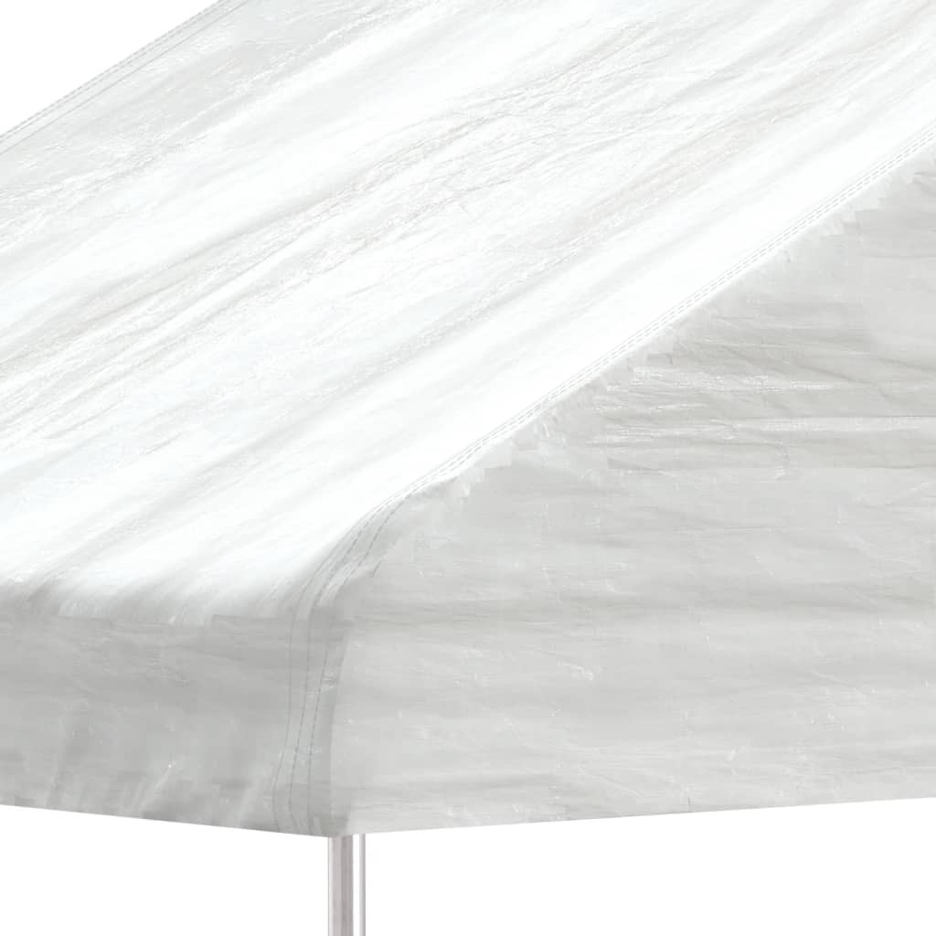 fehér polietilén pavilon tetővel 11,15 x 5,88 x 3,75 m