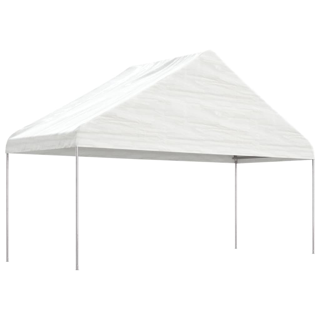 vidaXL fehér polietilén pavilon tetővel 15,61 x 5,88 x 3,75 m