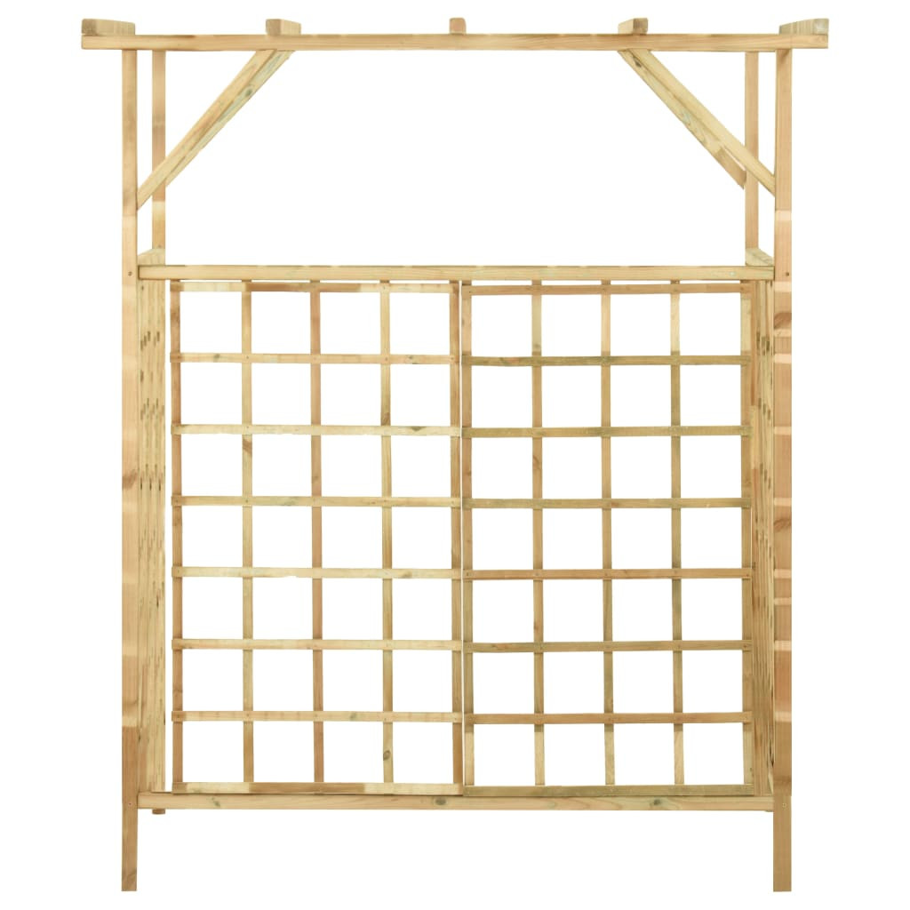 impregnált fenyőfa kerti pergola 2 szemeteskukához