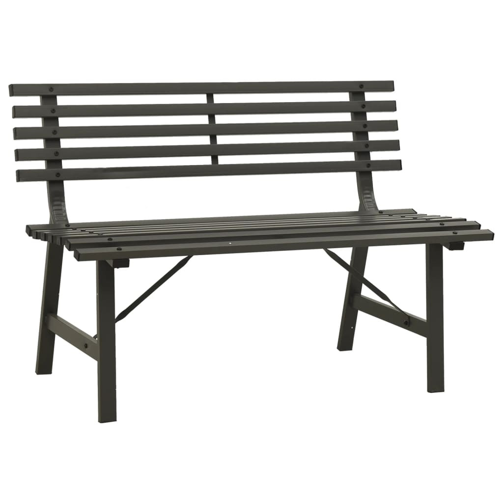 fekete acél kerti pad 110 cm