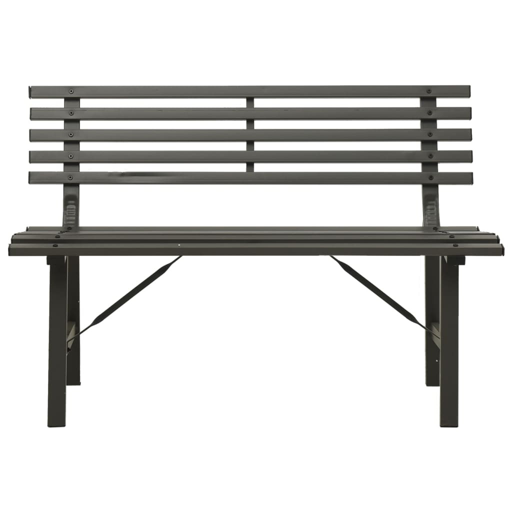 fekete acél kerti pad 110 cm