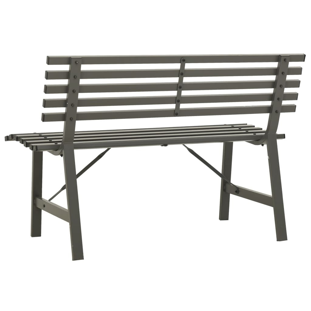 fekete acél kerti pad 110 cm