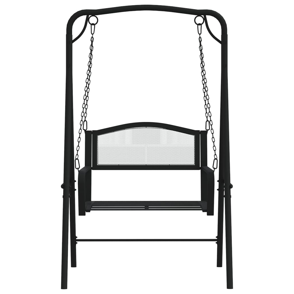 fekete acél hintapad 124 cm