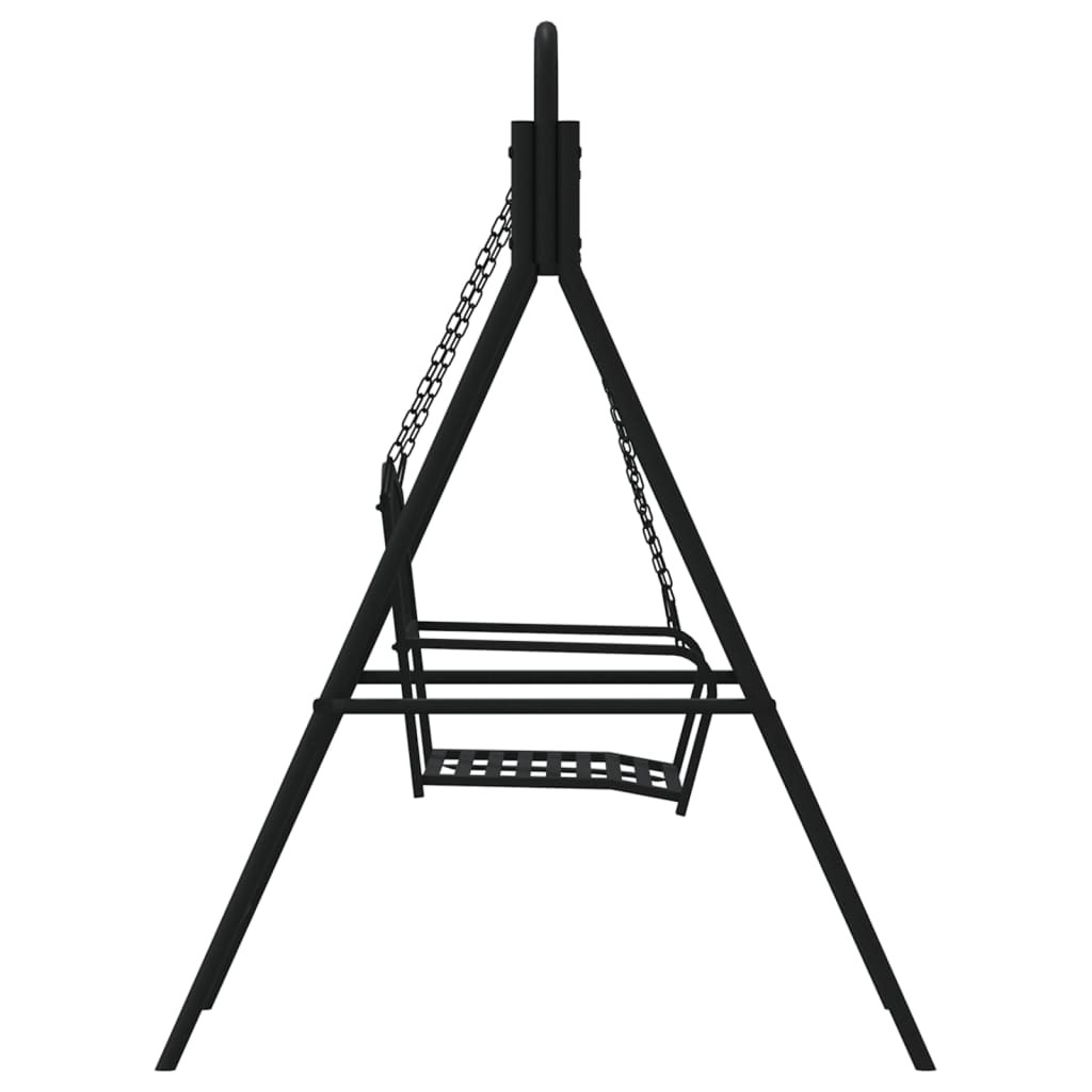 fekete acél hintapad 124 cm