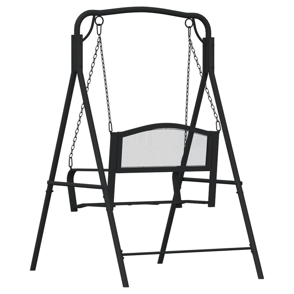 fekete acél hintapad 124 cm