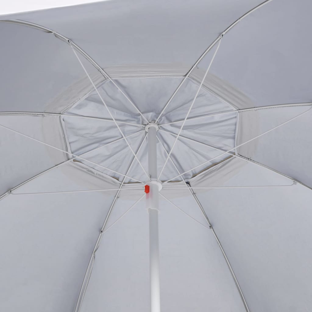 homokszínű strandnapernyő oldalfalakkal 215 cm