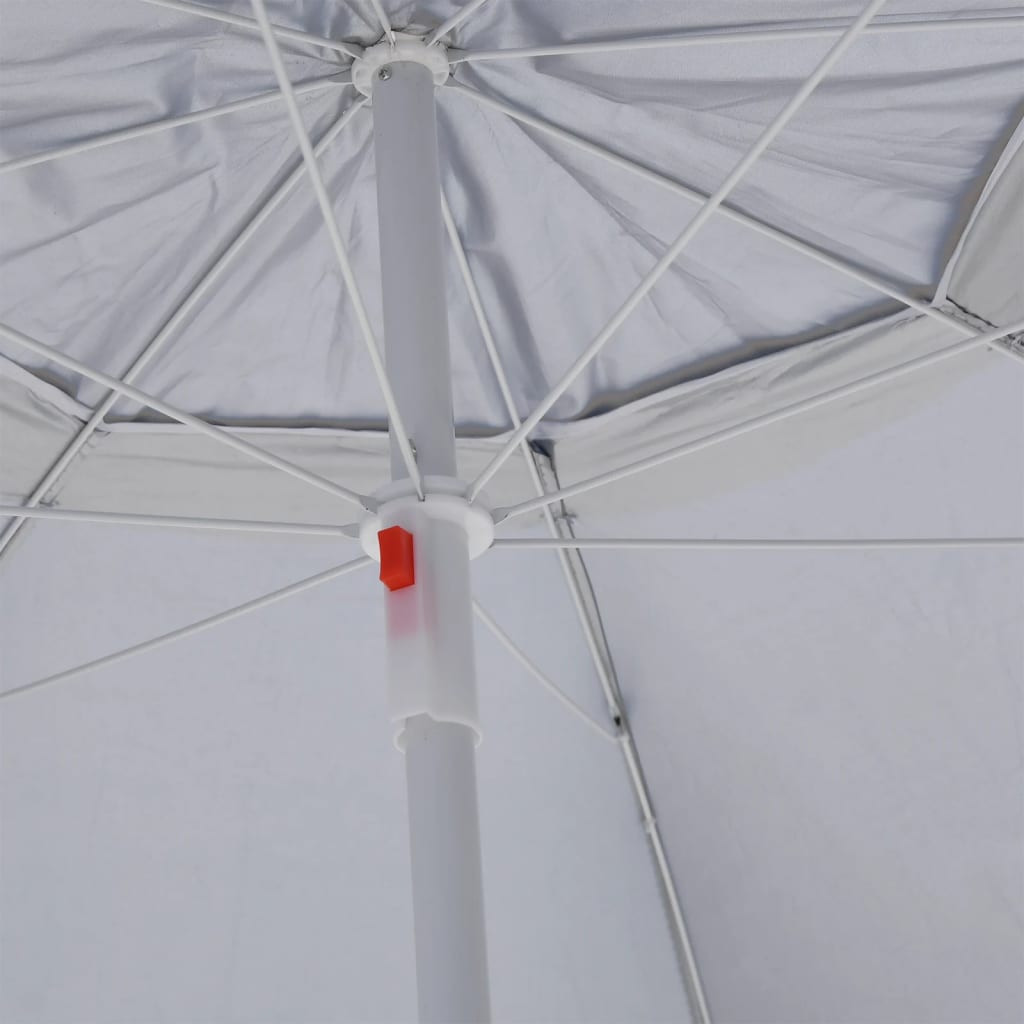homokszínű strandnapernyő oldalfalakkal 215 cm