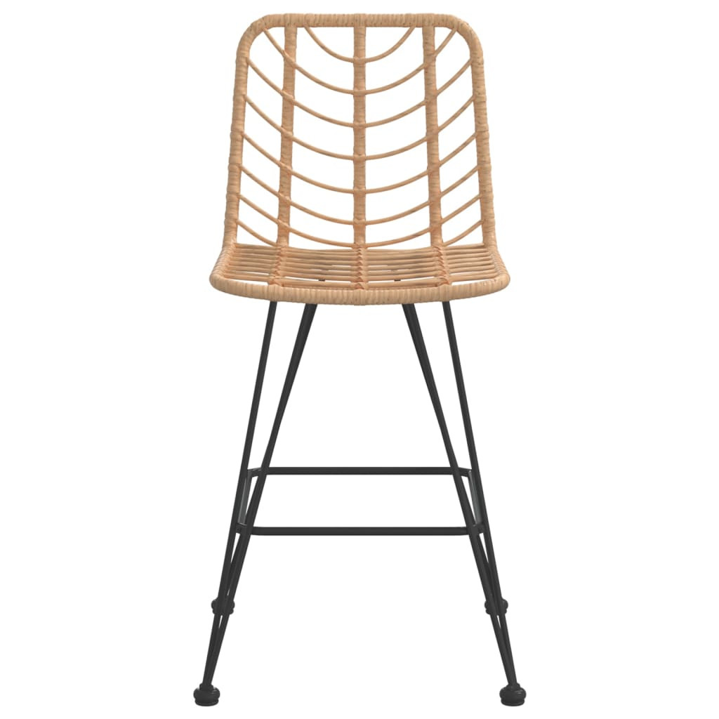 2 db bárszék polietilén rattan és acél 45 x 56 x 103,5 cm