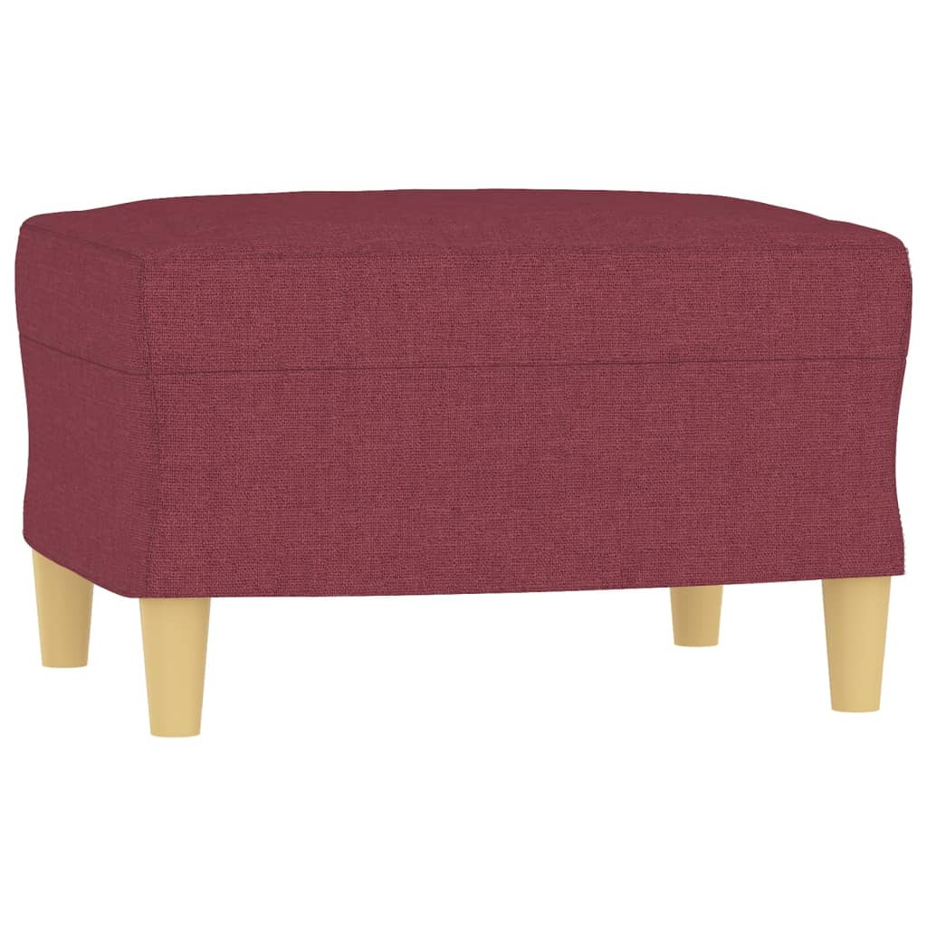 bordó szövet kanapéfotel lábtartóval 60 cm
