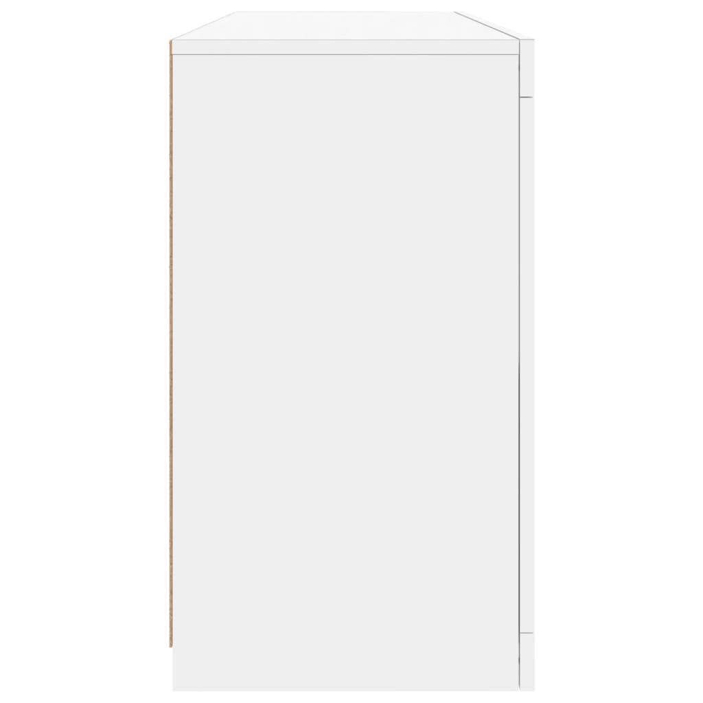 fehér tálalószekrény LED-világítással 142,5 x 37 x 67 cm