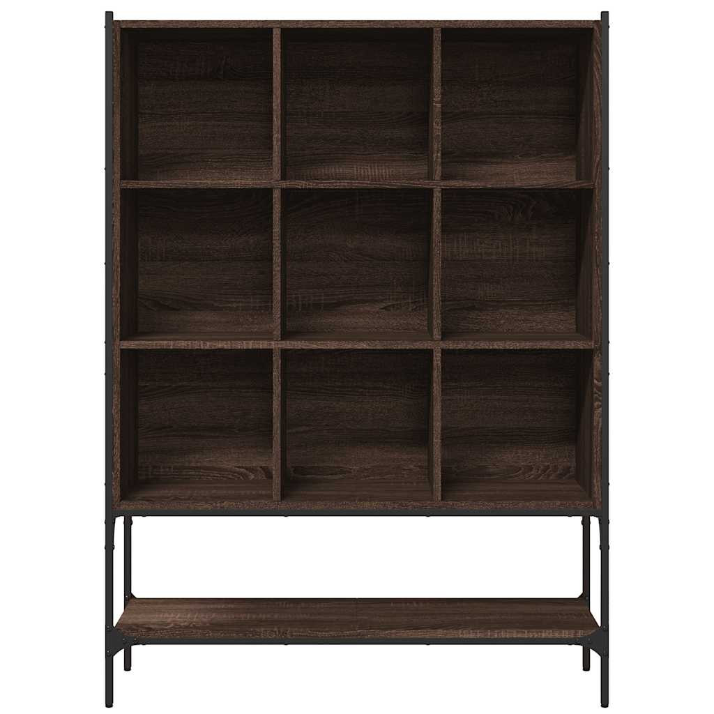 Barna tölgy színű szerelt fa könyvszekrény 102x30x141,5 cm