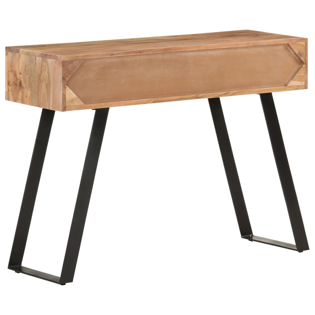 természetes szélű tömör akácfa tálalóasztal 100 x 35 x 76 cm