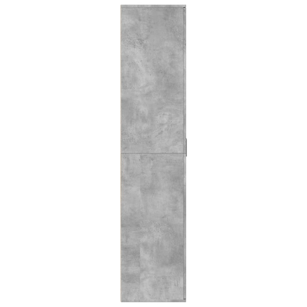 betonszürke szerelt fa cipősszekrény 80 x 39 x 178 cm