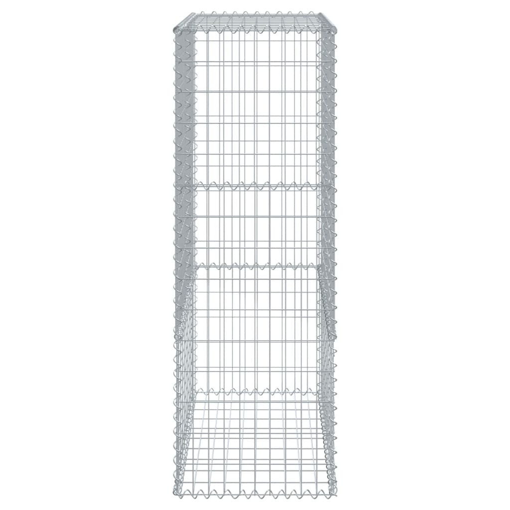 horganyzott vas gabion kosár fedéllel 300 x 50 x 150 cm