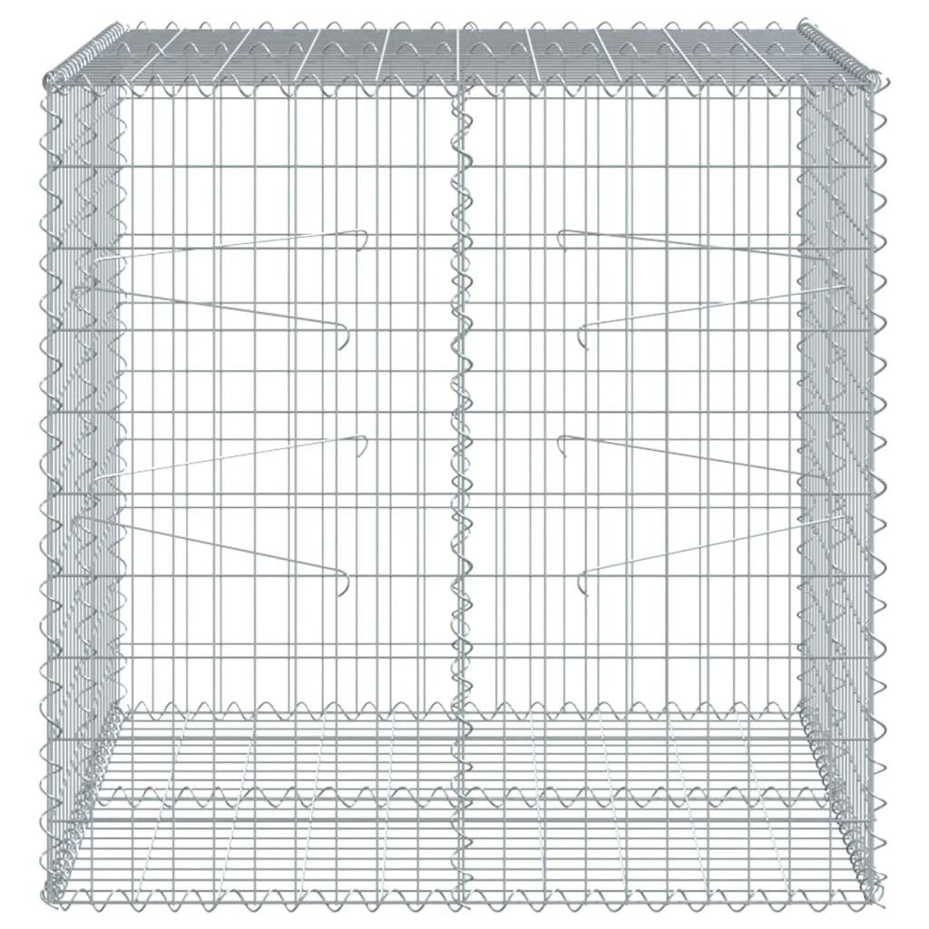 horganyzott vas gabion kosár fedéllel 100 x 100 x 100 cm