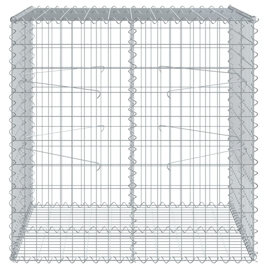 horganyzott vas gabion kosár fedéllel 100 x 100 x 100 cm