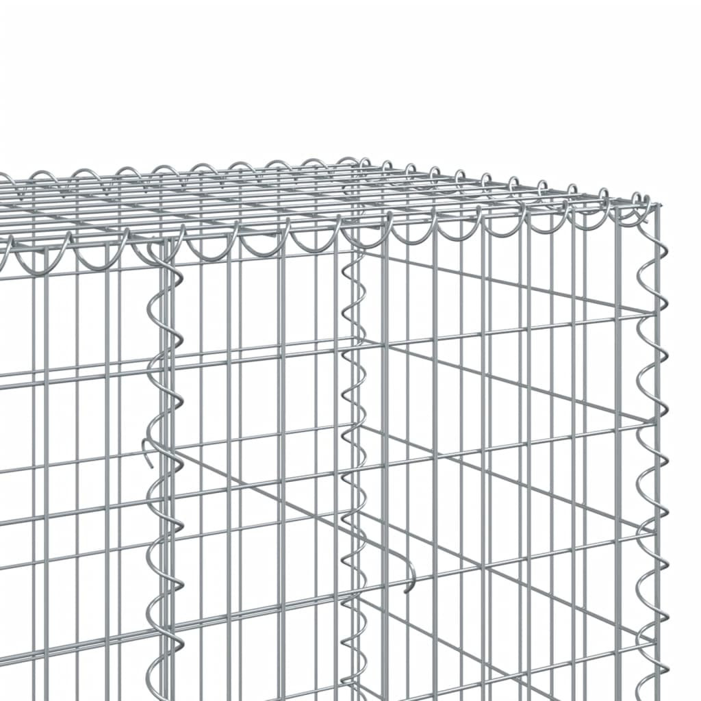 horganyzott vas gabion kosár fedéllel 100 x 100 x 100 cm