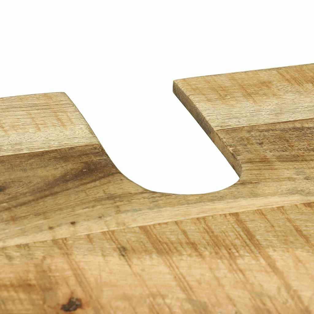 Fürdőszoba bútor szett tárolóval 2 pcs Barna Tömör Mangófát