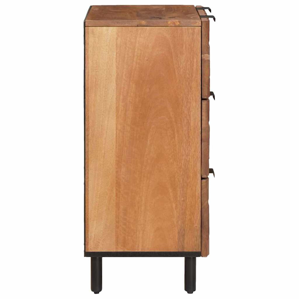 Széf 2 pcs Akácbarna felület 60 x 33 x 75 cm Tömör Mangófát