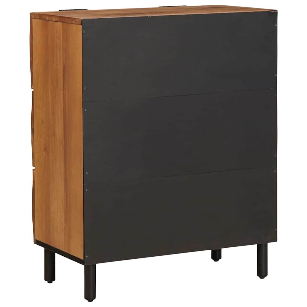 Széf 2 pcs Akácbarna felület 60 x 33 x 75 cm Tömör Mangófát