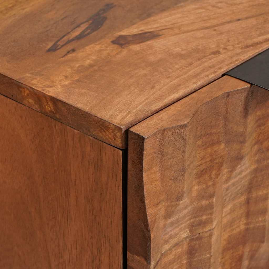 Széf 2 pcs Akácbarna felület 60 x 33 x 75 cm Tömör Mangófát