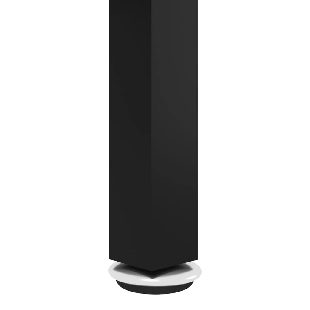 fekete-fekete márvány edzett üveg dohányzóasztal 70 cm